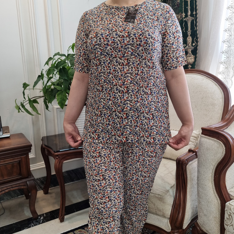 ست پلیسه ریون ریلی خنک و راحت